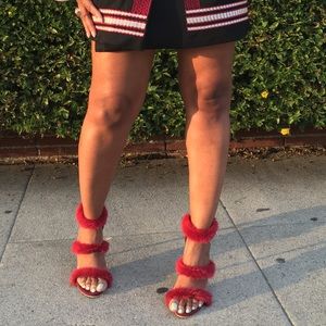 Hello Chic Feet! Char-Pippa 3 Strap Fur Heels